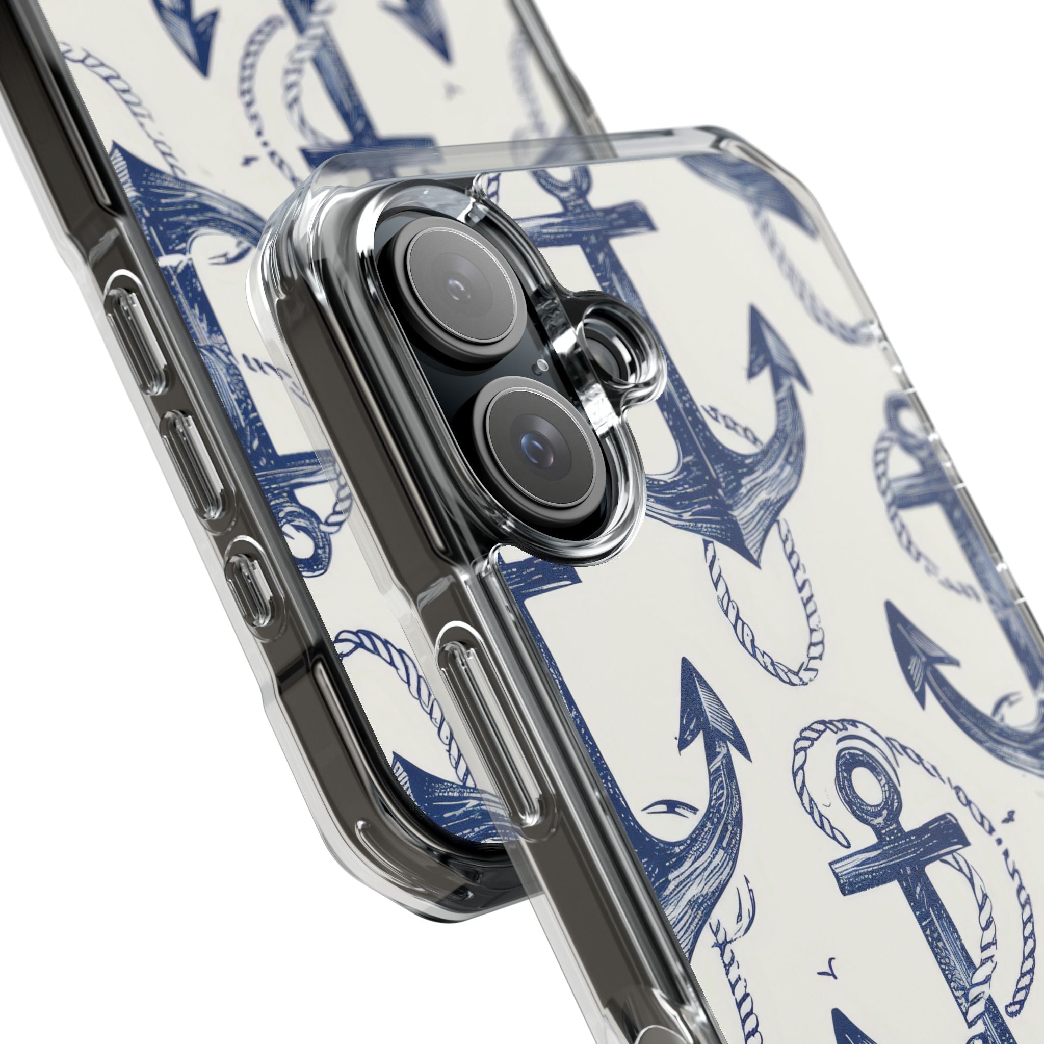 Navy Anchor Loop iPhone 15 Case - Impact