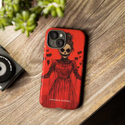 Haunting Scarlet Descent iPhone 15 - Tough Phone Case