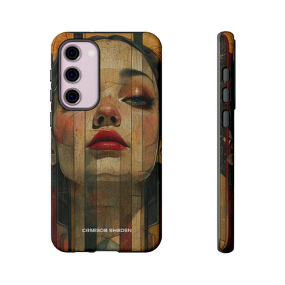 Bold Art Deco Portrait - Tough Samsung S23 Phone Case