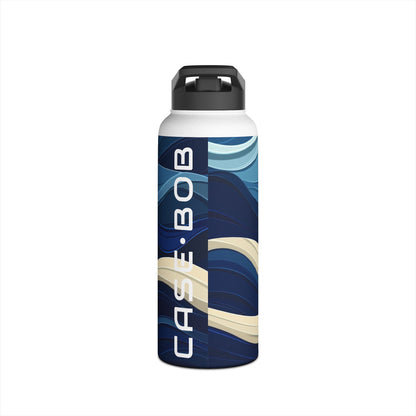 Blue Wave Flow - Stainless Steel Water Bottle