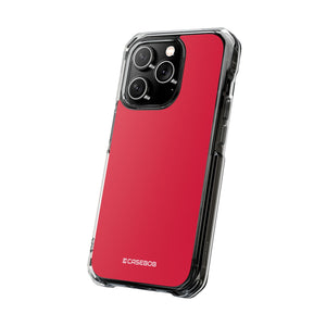 Crimson Red | Phone Case for iPhone (Clear Impact Case - Magnetic)