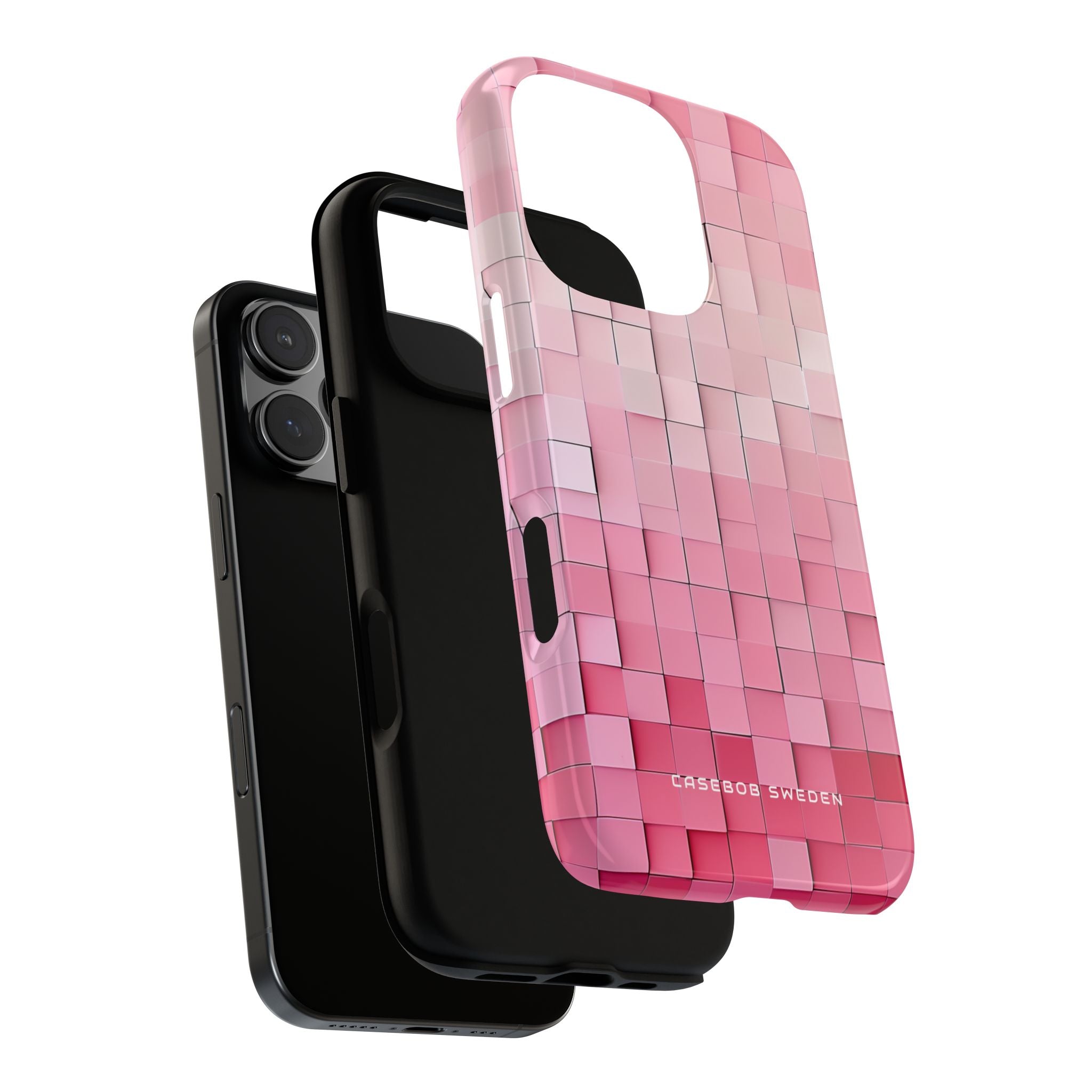 Gradient Pink Mosaic iPhone 16 - Tough Phone Case