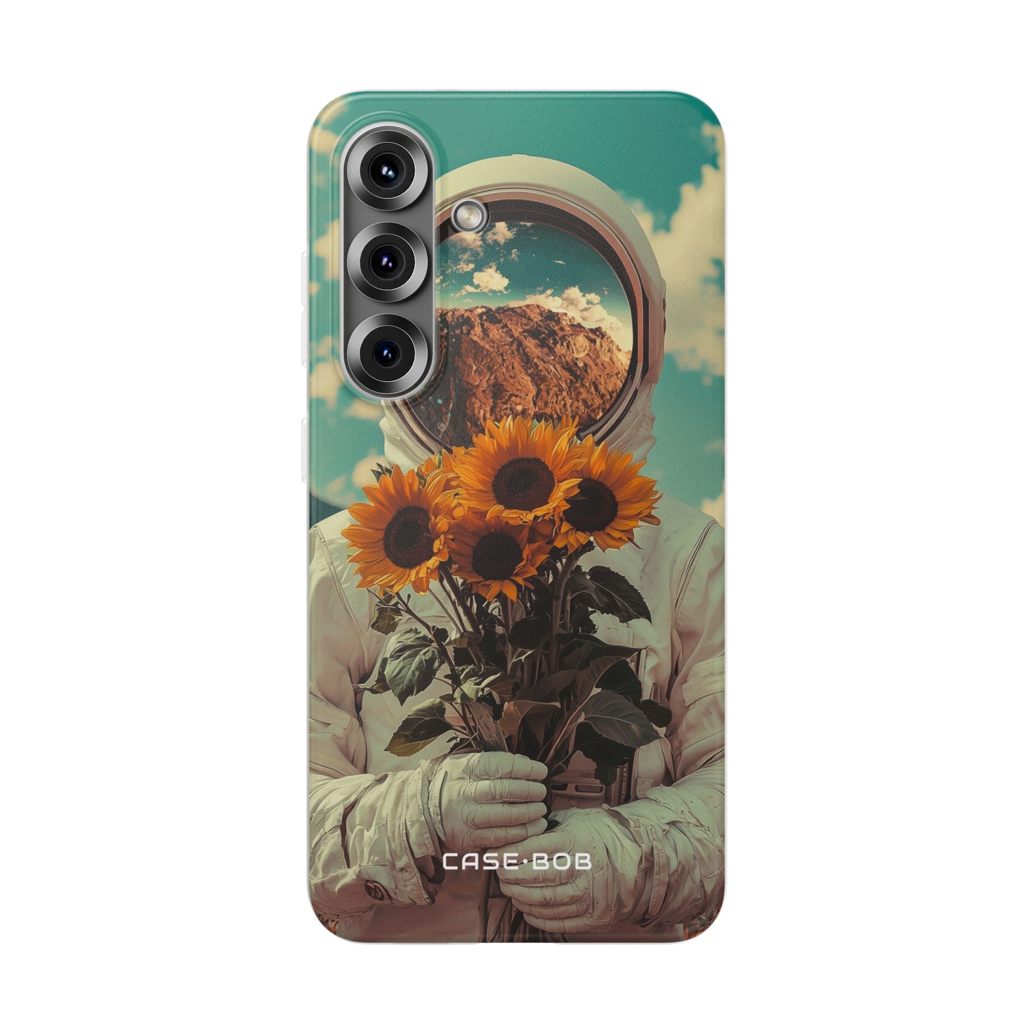 Sunflower Astronaut Samsung S25 Case - Soft