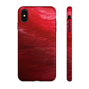 Red Feather Ink Art iPhone Case (Protective) iPhone XS MAX Glossy Phone Case