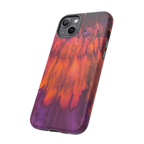 Orange Flow Ink Art iPhone Case (Protective) Phone Case