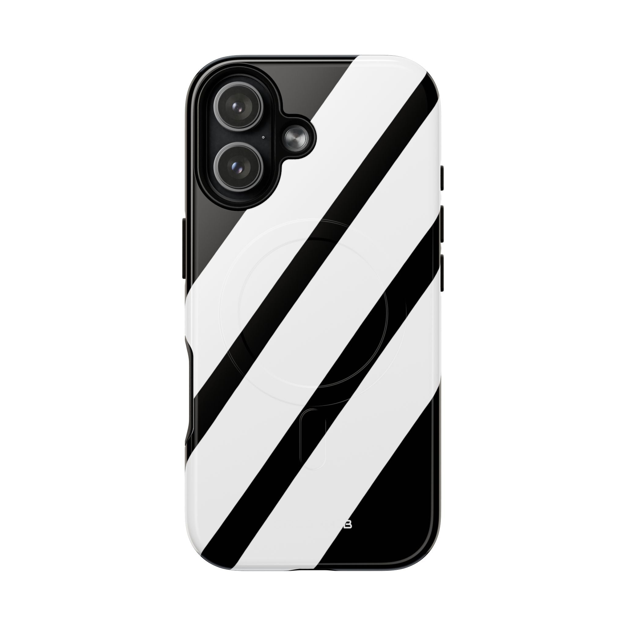 Diagonal Bands Noir iPhone 17 Case - Tough+