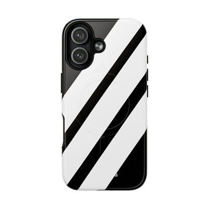 Diagonal Bands Noir iPhone 17 Case - Tough+