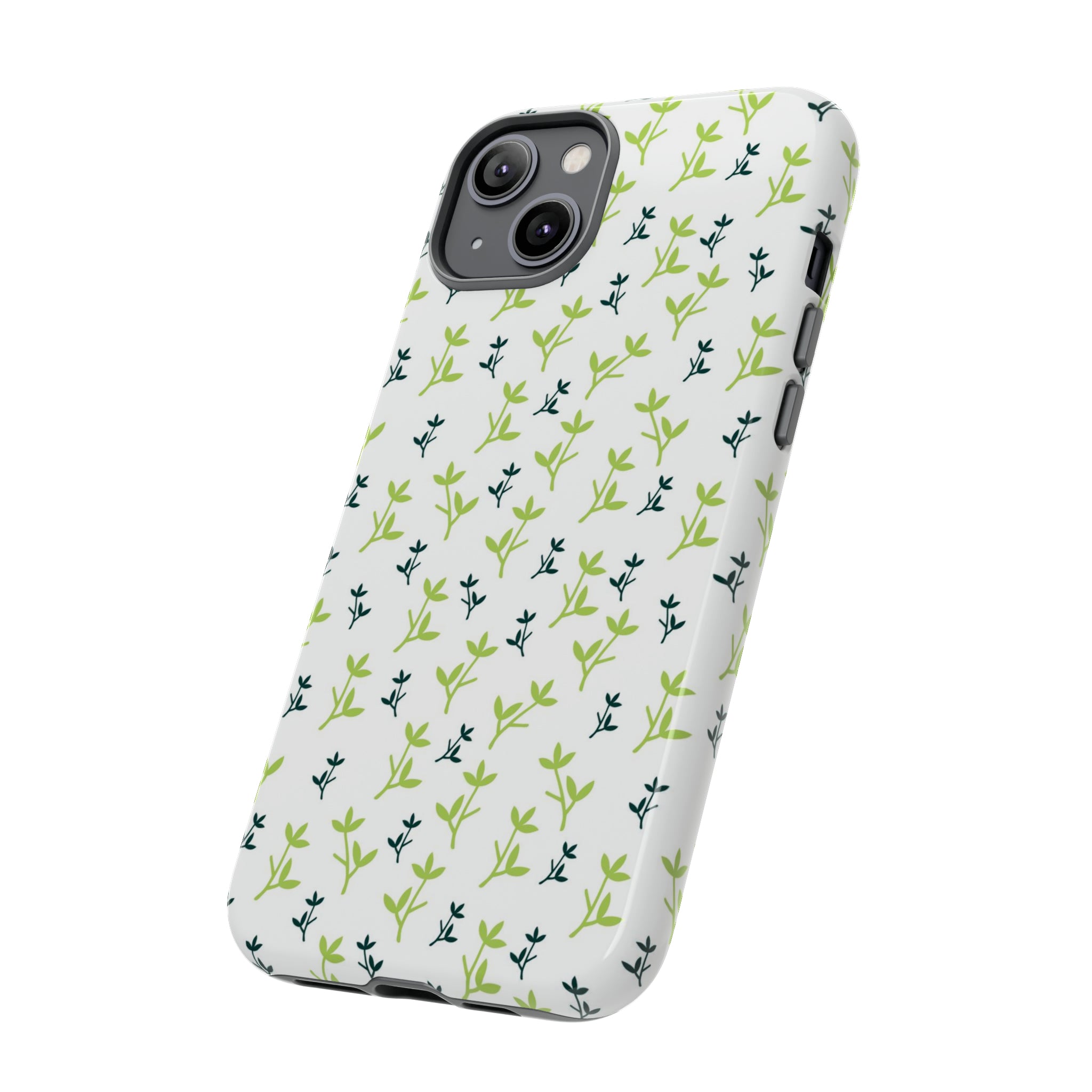 White Flower Pattern - Protective Phone Case