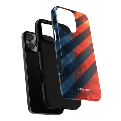 Diagonal Stripes Blaze iPhone 16 Pro Max Case - Tough