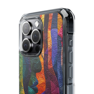 Interwoven Vibrance - Phone Case for iPhone (Clear Impact - Magnetic)