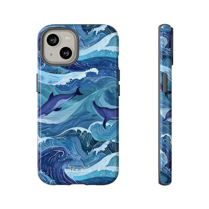 Dolphin Waves iPhone 14 Case - Tough