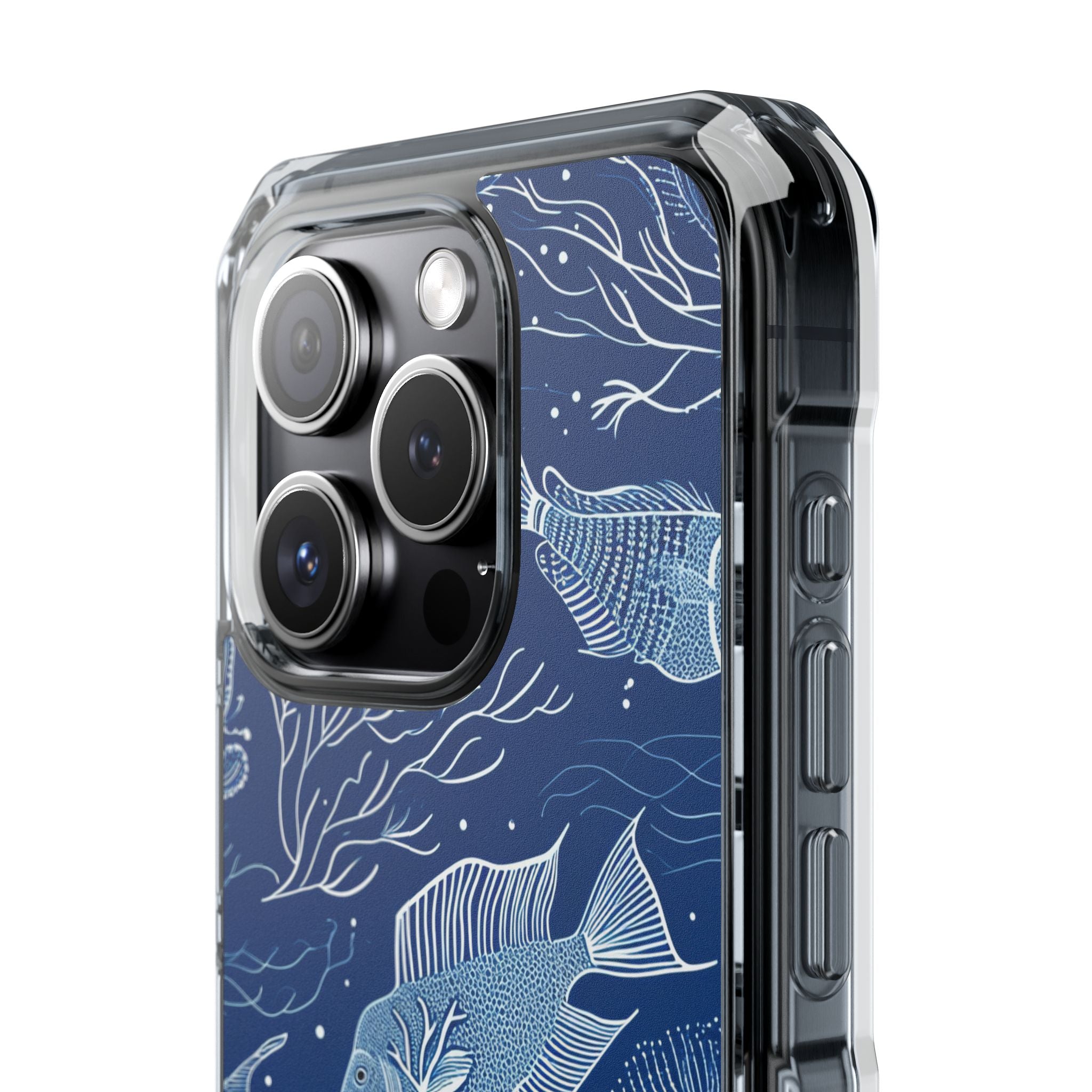 Navy Scale Reef iPhone 15 Pro Case - Impact