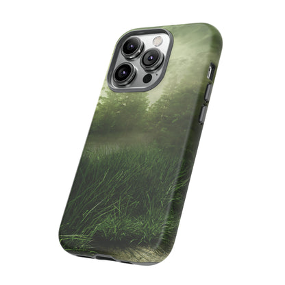 Foggy Green Landscape - Protective Phone Case