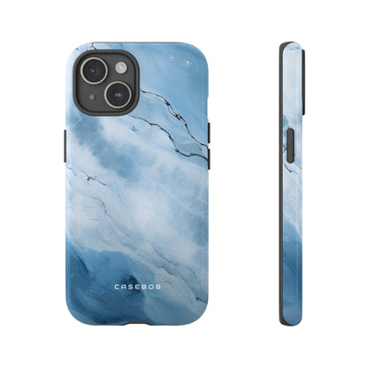 Light Navy Marble - Protective Phone Case