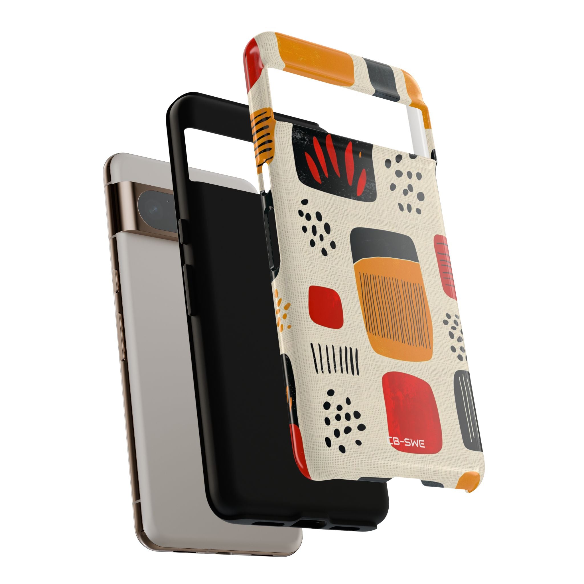 Vibrant Shapes Dance - Google Pixel Case