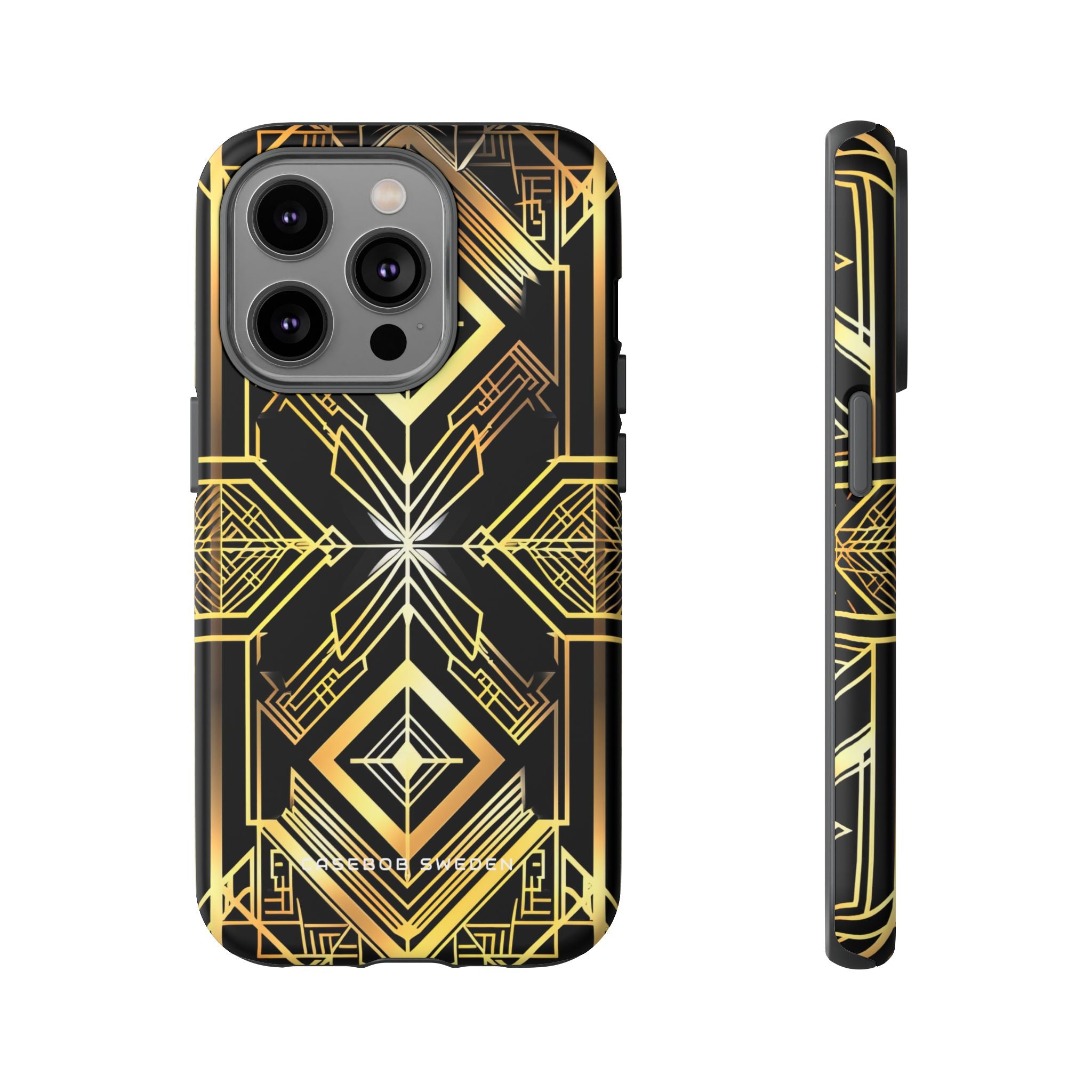 Golden Geometric Opulence iPhone 14 - Tough Phone Case