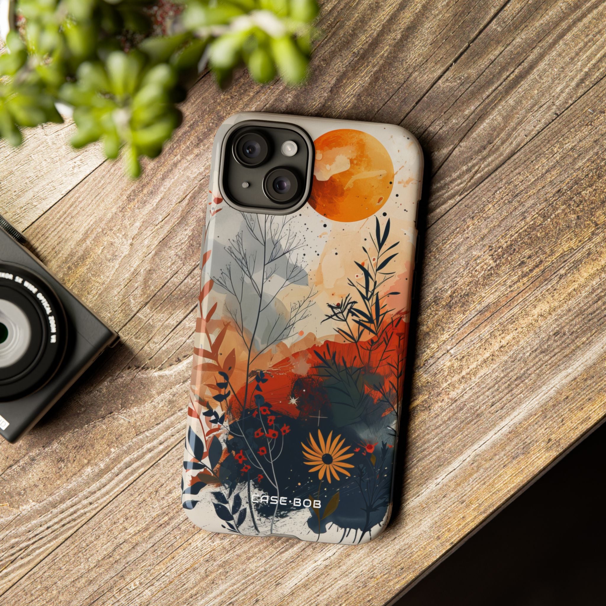 Orange Solstice iPhone 15 Plus Case - Tough