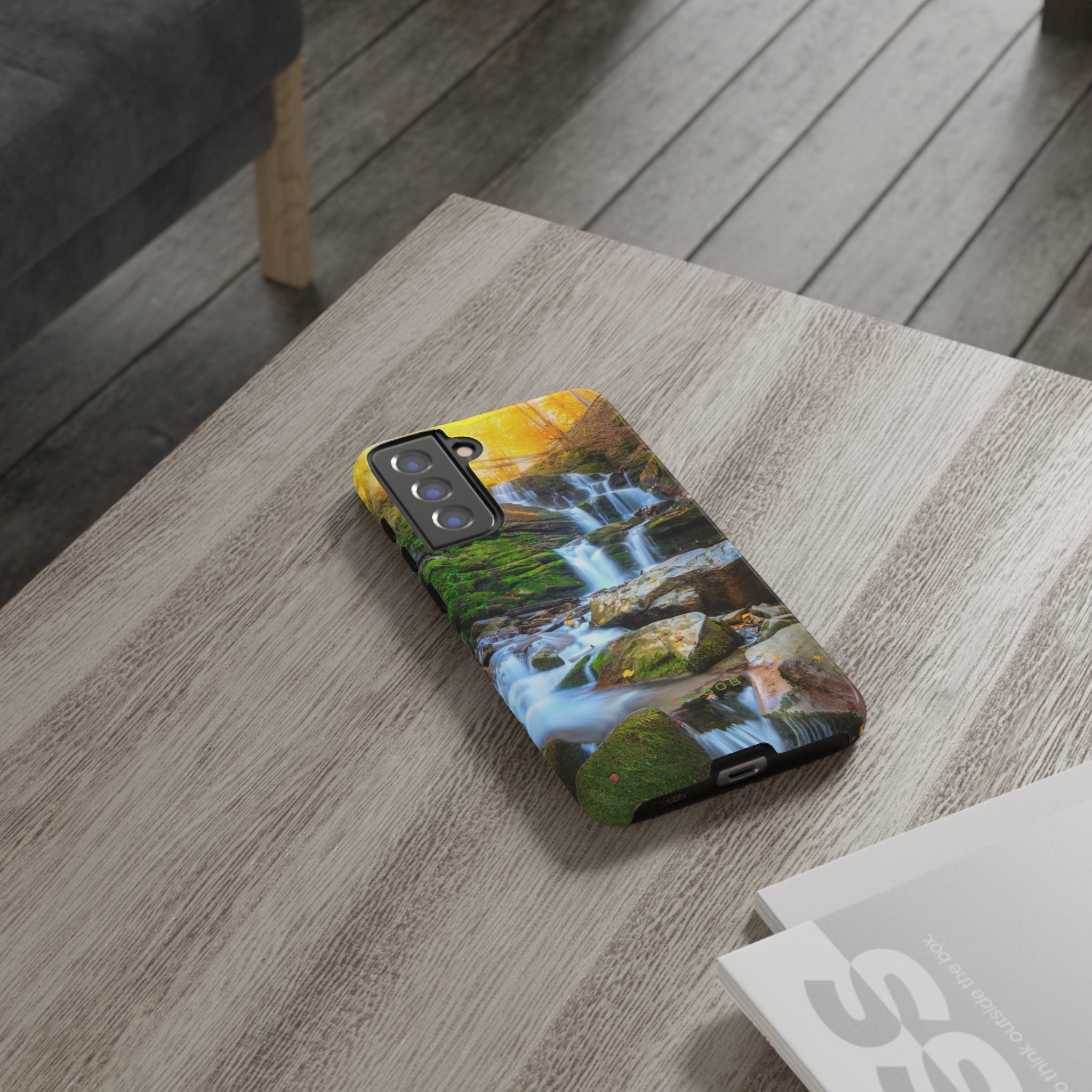 Autumn Mountain Waterfall - Protective Phone Case