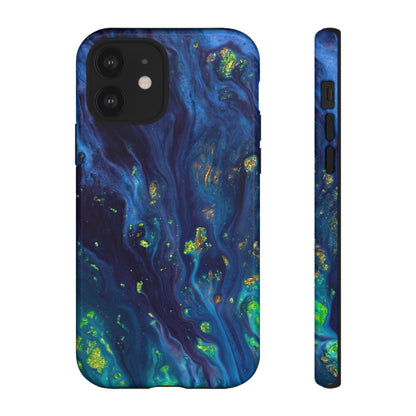 Green Opal Ink Art iPhone Case (Protective) iPhone 12 Glossy Phone Case