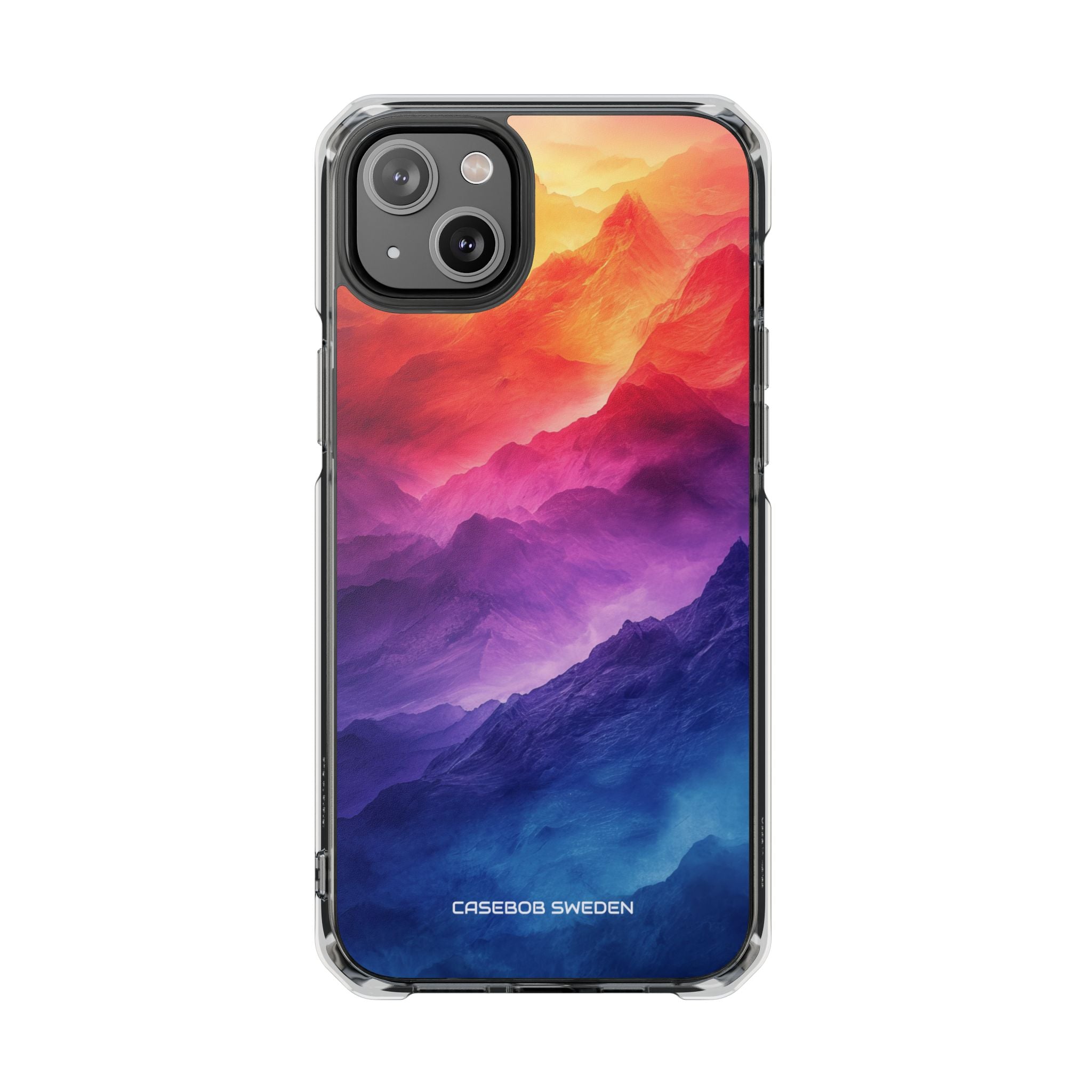 Purple Orange Mountains - Clear Impact iPhone 14 Phone Case