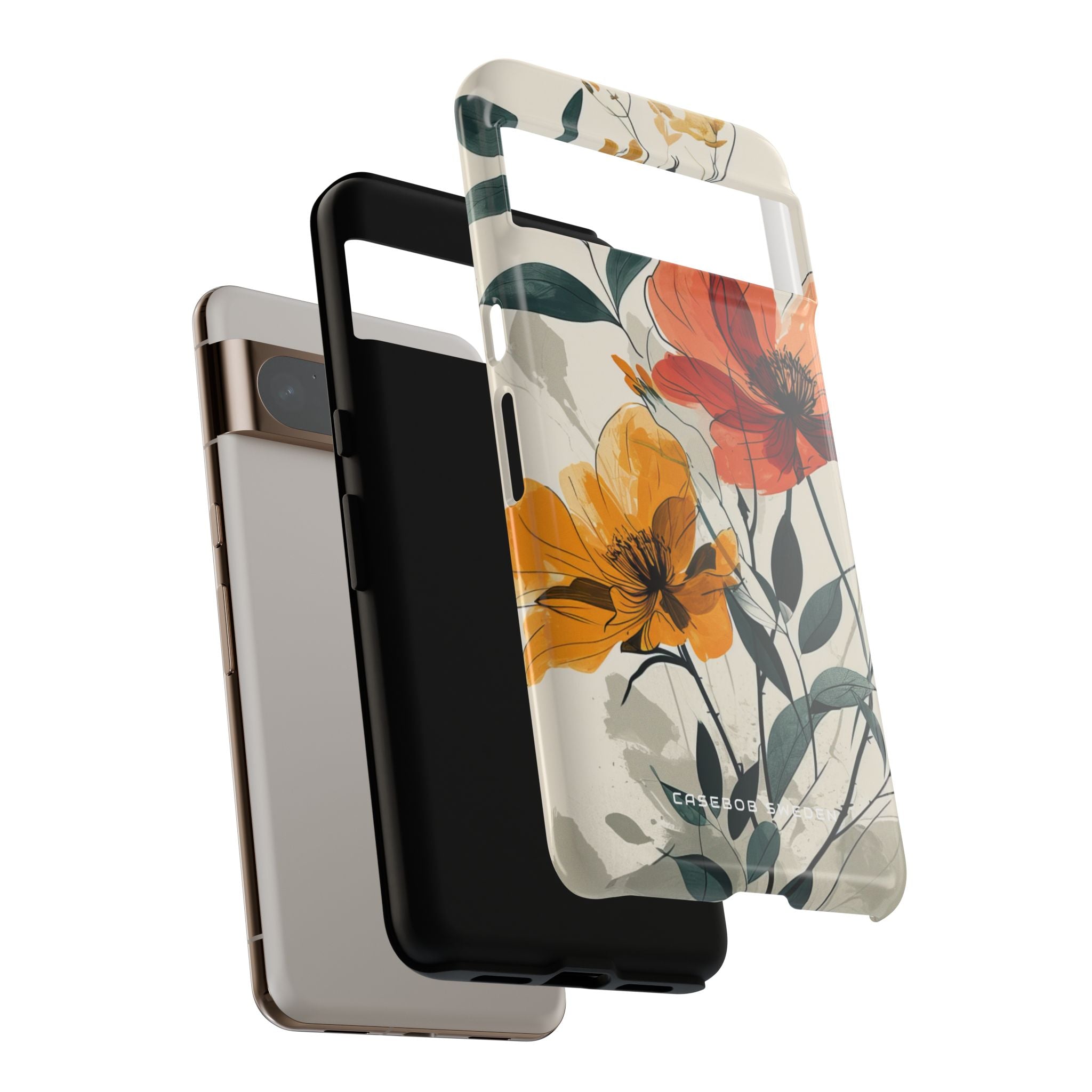 Elegant Floral Harmony Google Pixel 8 - Tough Phone Case