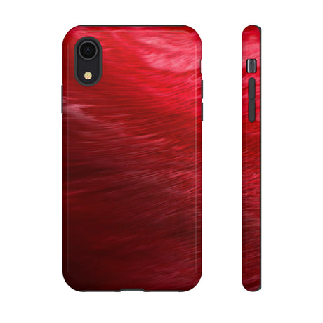 Red Feather Ink Art iPhone Case (Protective) iPhone XR Glossy Phone Case