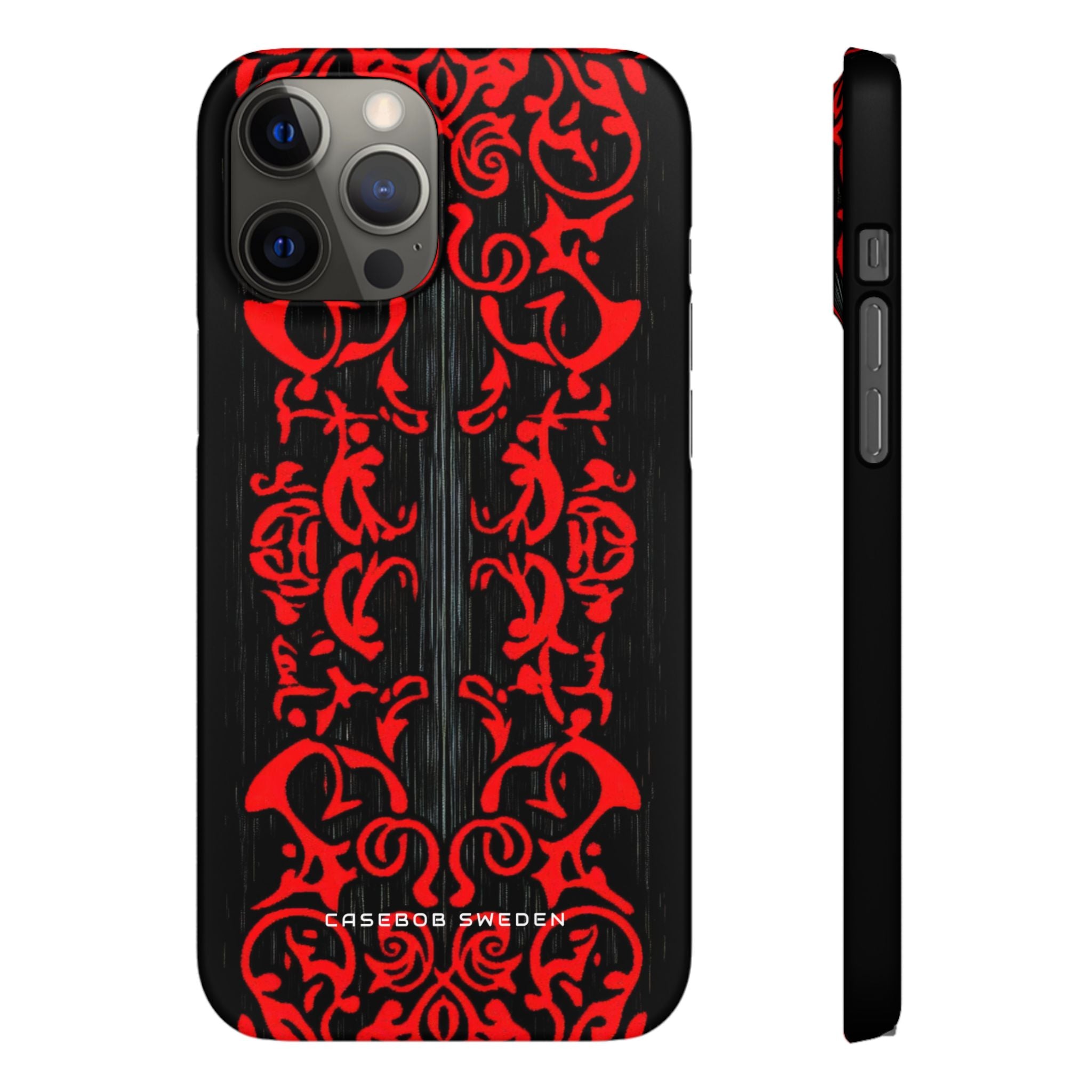 Gothic Crimson Symmetry iPhone 12 - Slim Phone Case