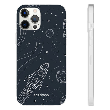 Cosmic Doodle Adventure | Flexible Phone Case for iPhone