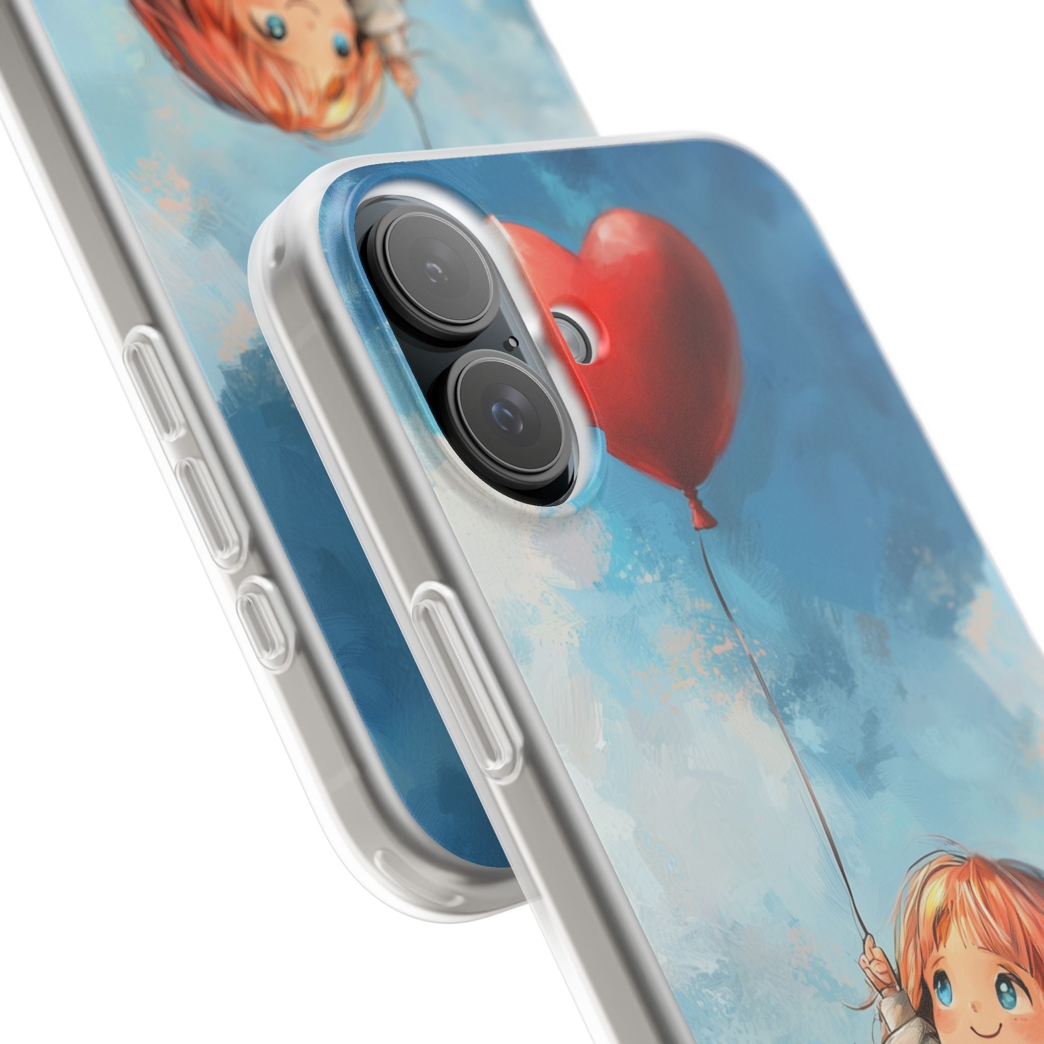 Heart Balloon Whimsy iPhone 16 Plus Case - Soft
