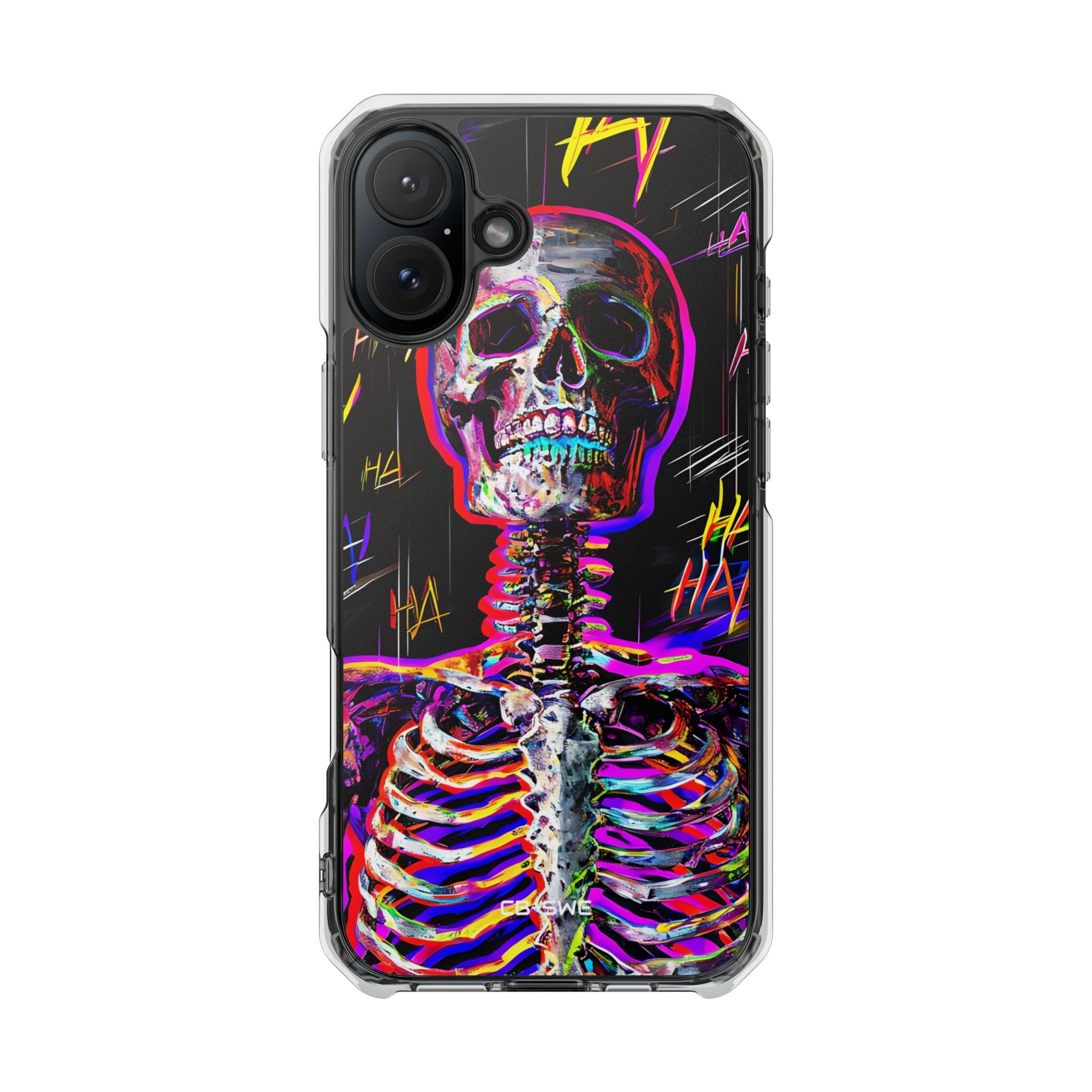 Neon Skeleton Chaos iPhone Case - Impact
