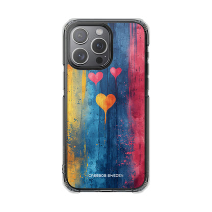 Hearts Watercolor Art - Clear Impact iPhone 15 Phone Case