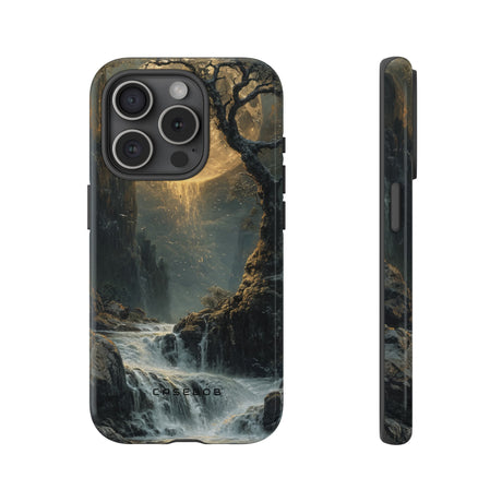 Moonlit Waterfall Silence - Protective Phone Case