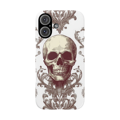 Gothic Skulls and Ornate Foliage iPhone 16 - Slim Phone Case