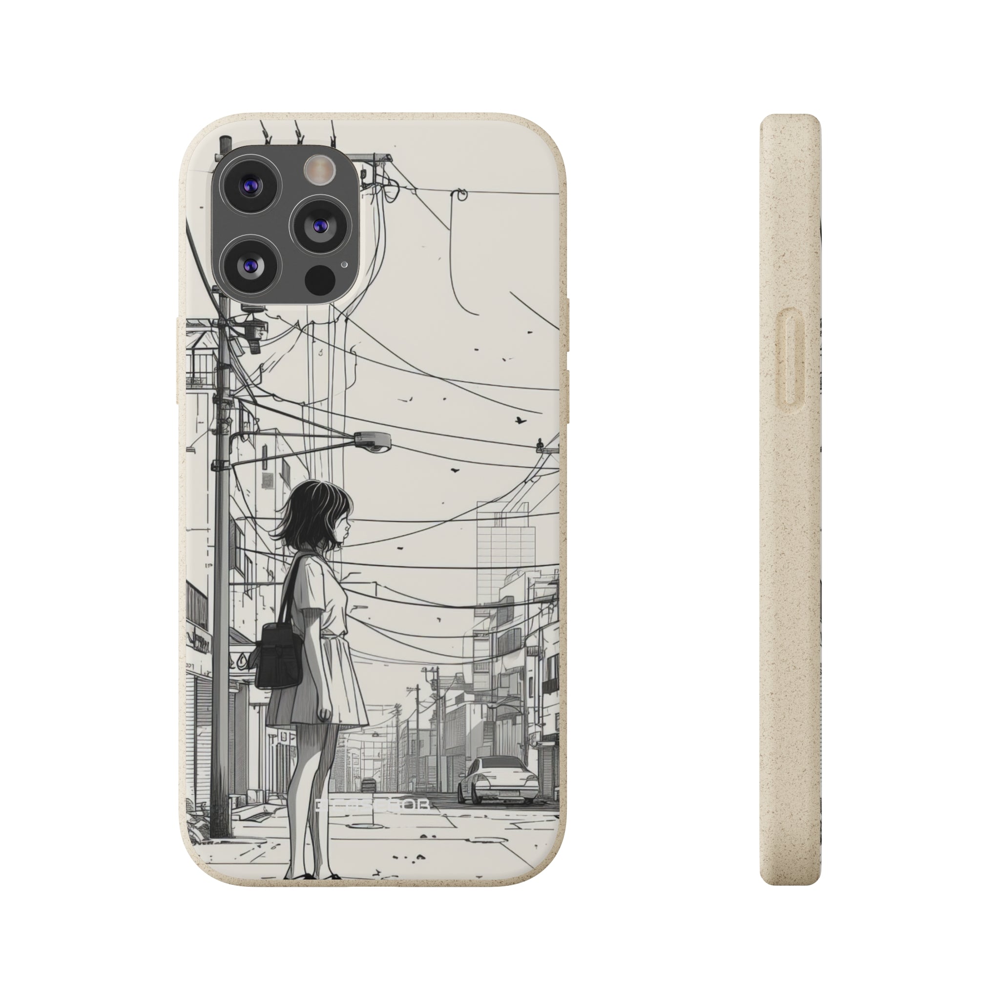 Urban Solitude Sketch | Biodegradable Phone Case