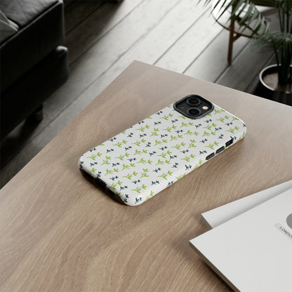 White Flower Pattern - Protective Phone Case