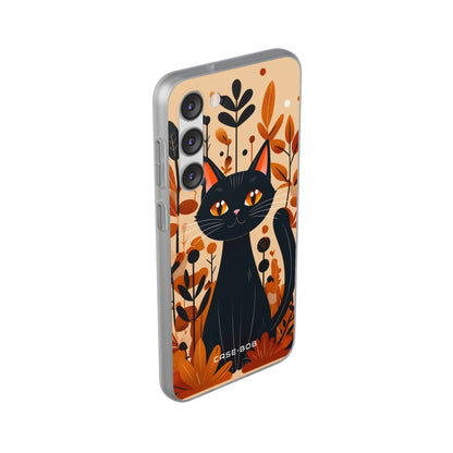 Black Cat Glow Samsung S23 Plus Case - Soft
