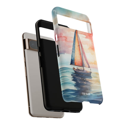 Sailboat Glides Calm - Google Pixel Case