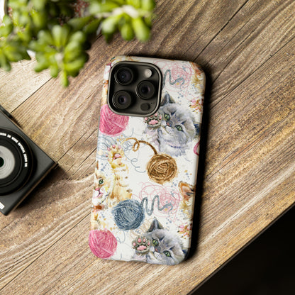 Cute Kitten Pattern - Protective Phone Case