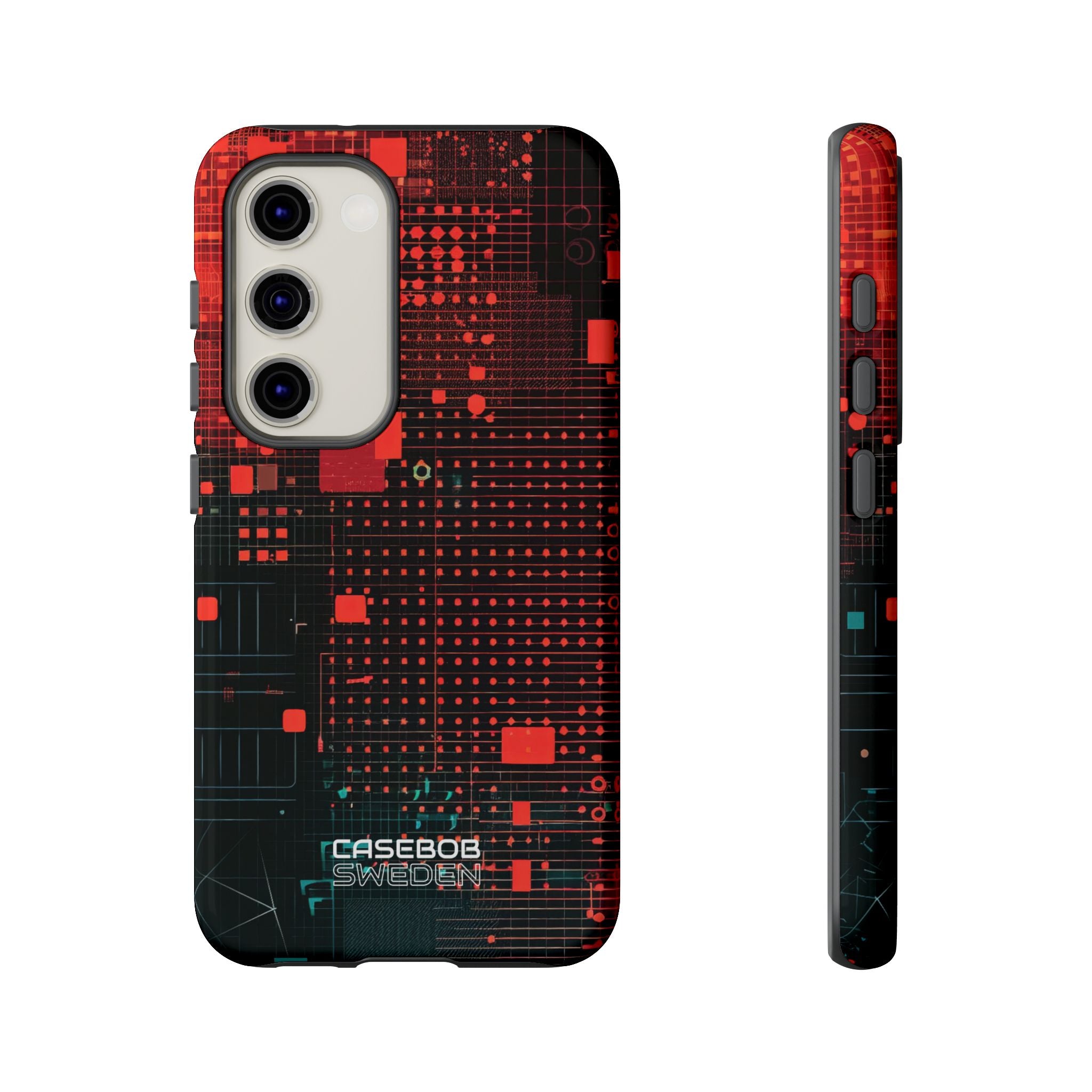 Crimson Circuit Grid Samsung S23 - Tough