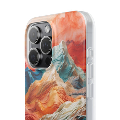 Fabric Peaks Cream iPhone 15 Pro Max Case - Soft