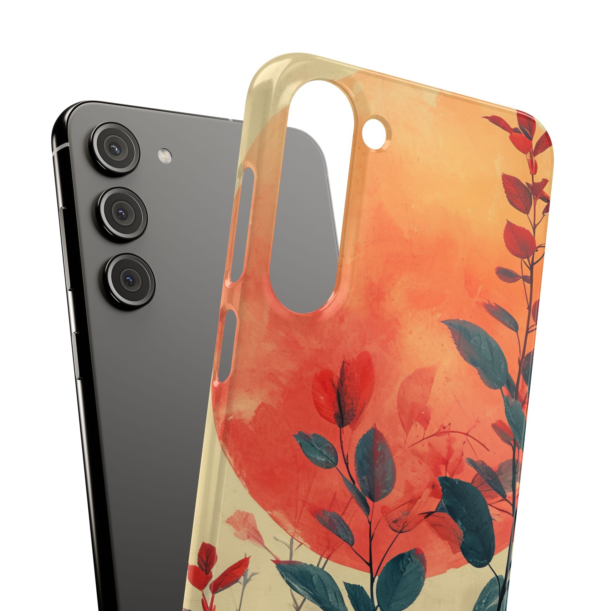 Orange Sun Harmony - Slim Samsung S23 Phone Case