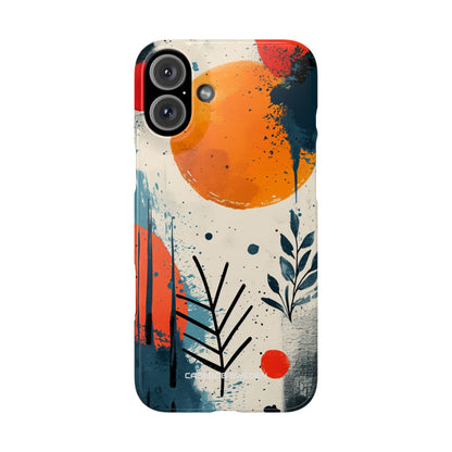 Orange Blue Splash - Slim iPhone 16 Phone Case