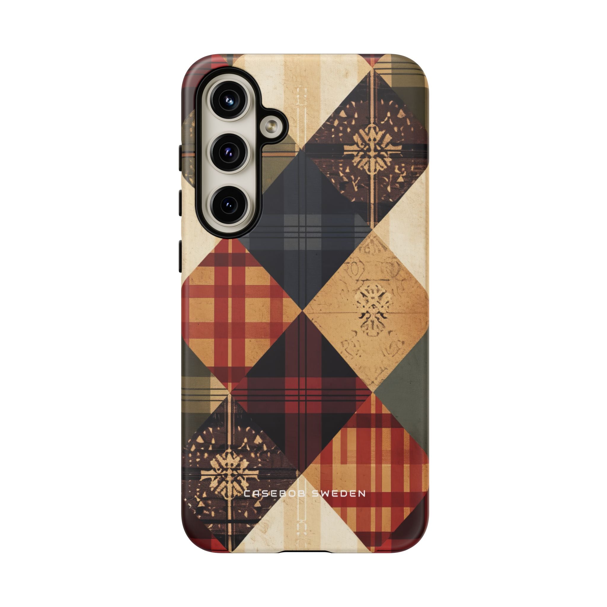 Rustic Geometric Patchwork Harmony Samsung S24 - Tough Phone Case