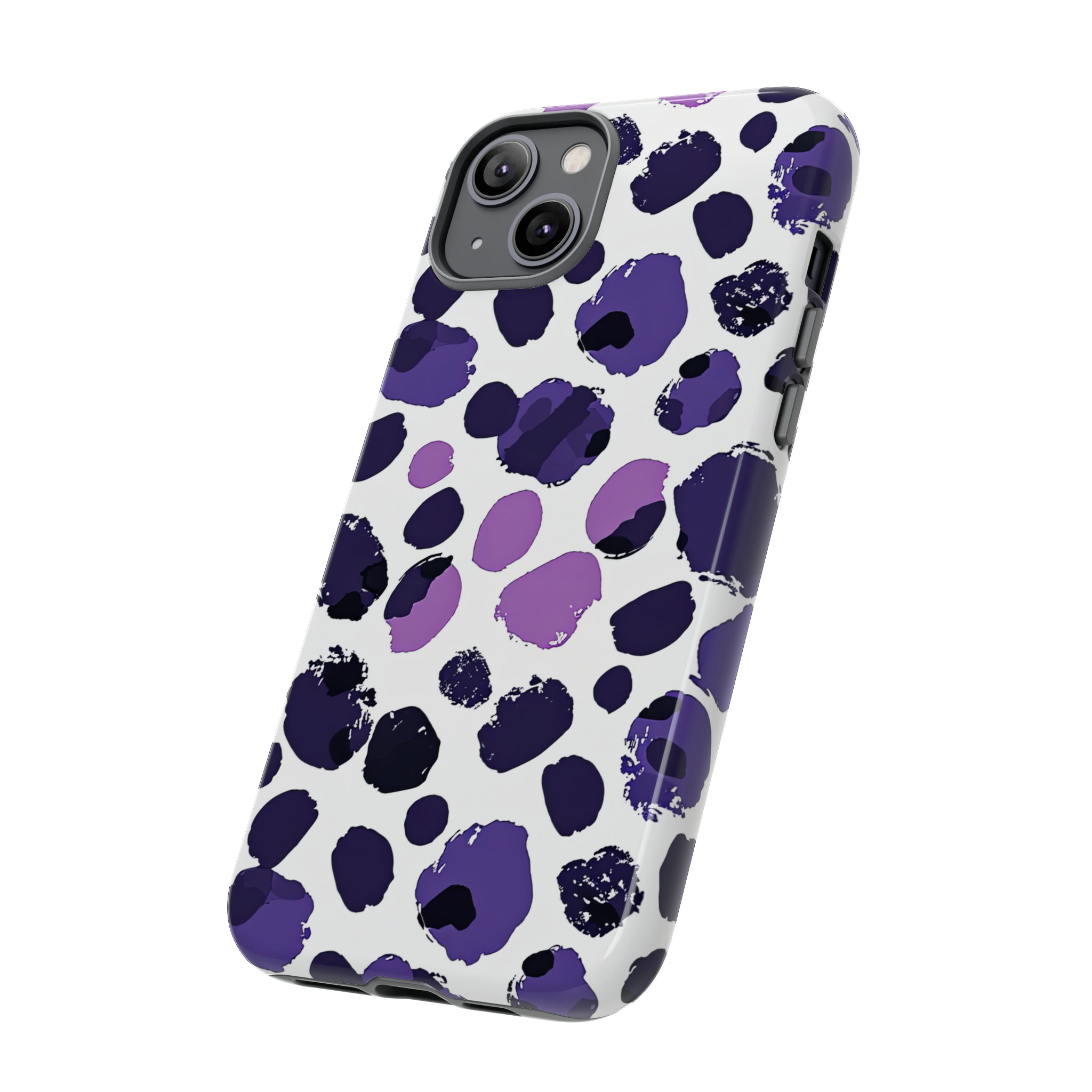 Purple Dots Abstract Minimal Case - Protective Phone Case