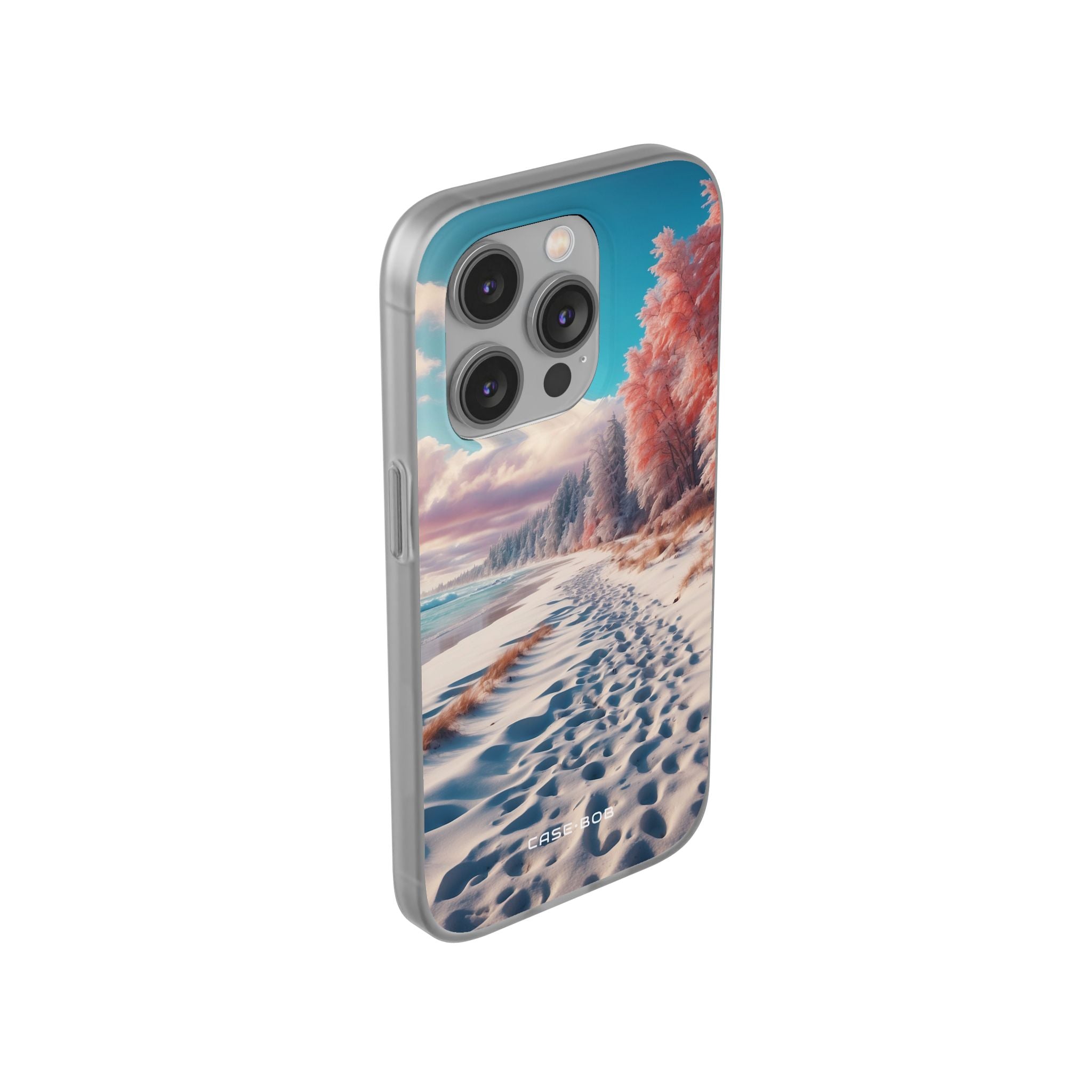 Snowy Footprints iPhone 14 Pro Case - Soft