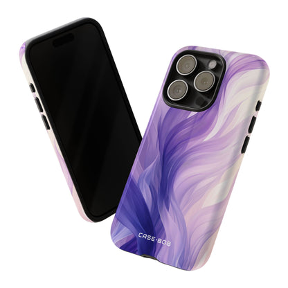 Purple Ribbon Waves iPhone 15 Pro Case - Tough