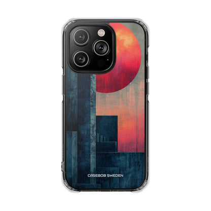 Abstract Geometric Skyline - Clear Impact iPhone 14 Phone Case