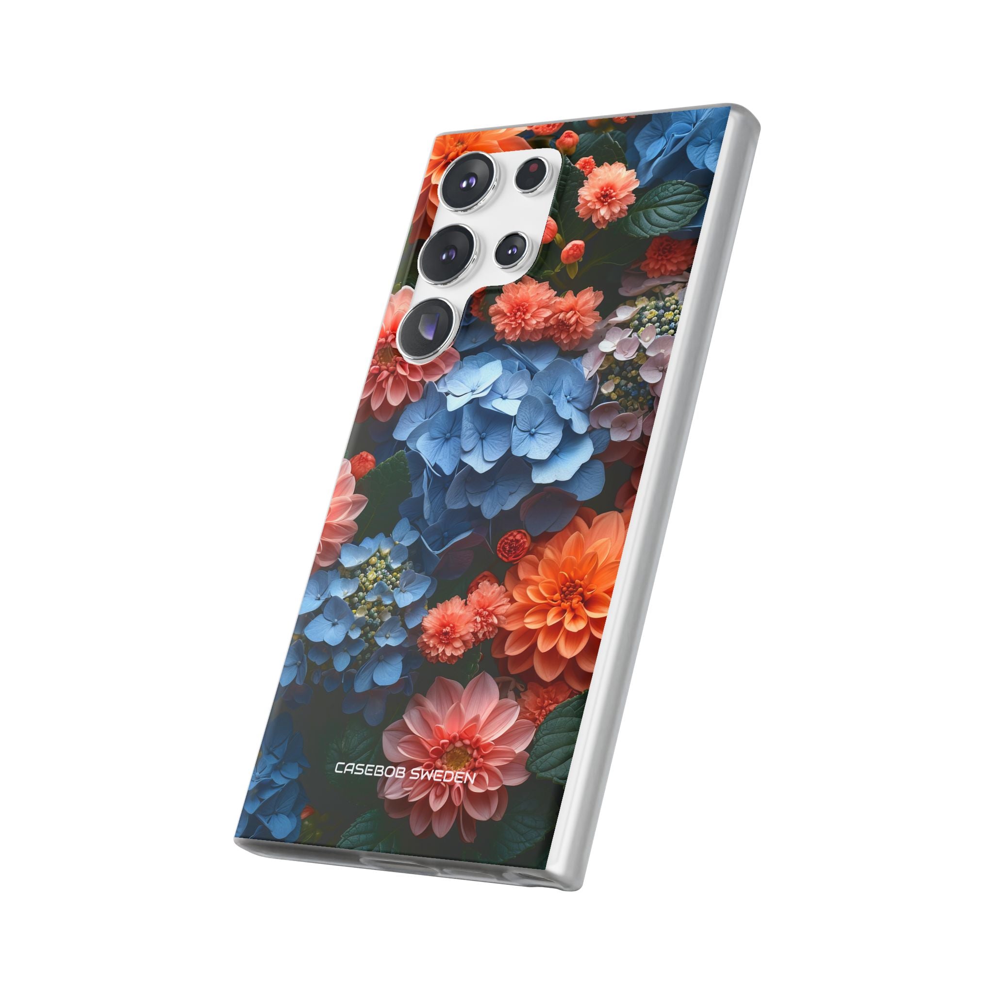 Blue Floral Bliss - Flexi Samsung S23 Phone Case