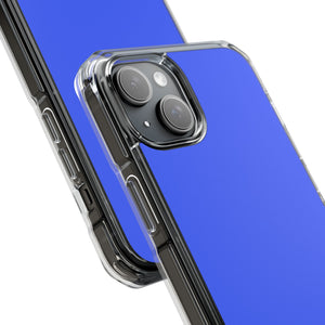 Neonblau | Handyhülle für iPhone (Clear Impact Case – magnetisch) 