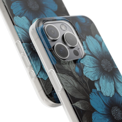 Blue Petal Radiance iPhone 15 Pro Max Case - Soft